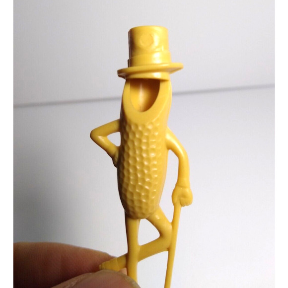 Planters Mr. Peanut Tan Toy Whistle Original Plastic Figure 1950s Vintage Retro - Picture 7 of 7